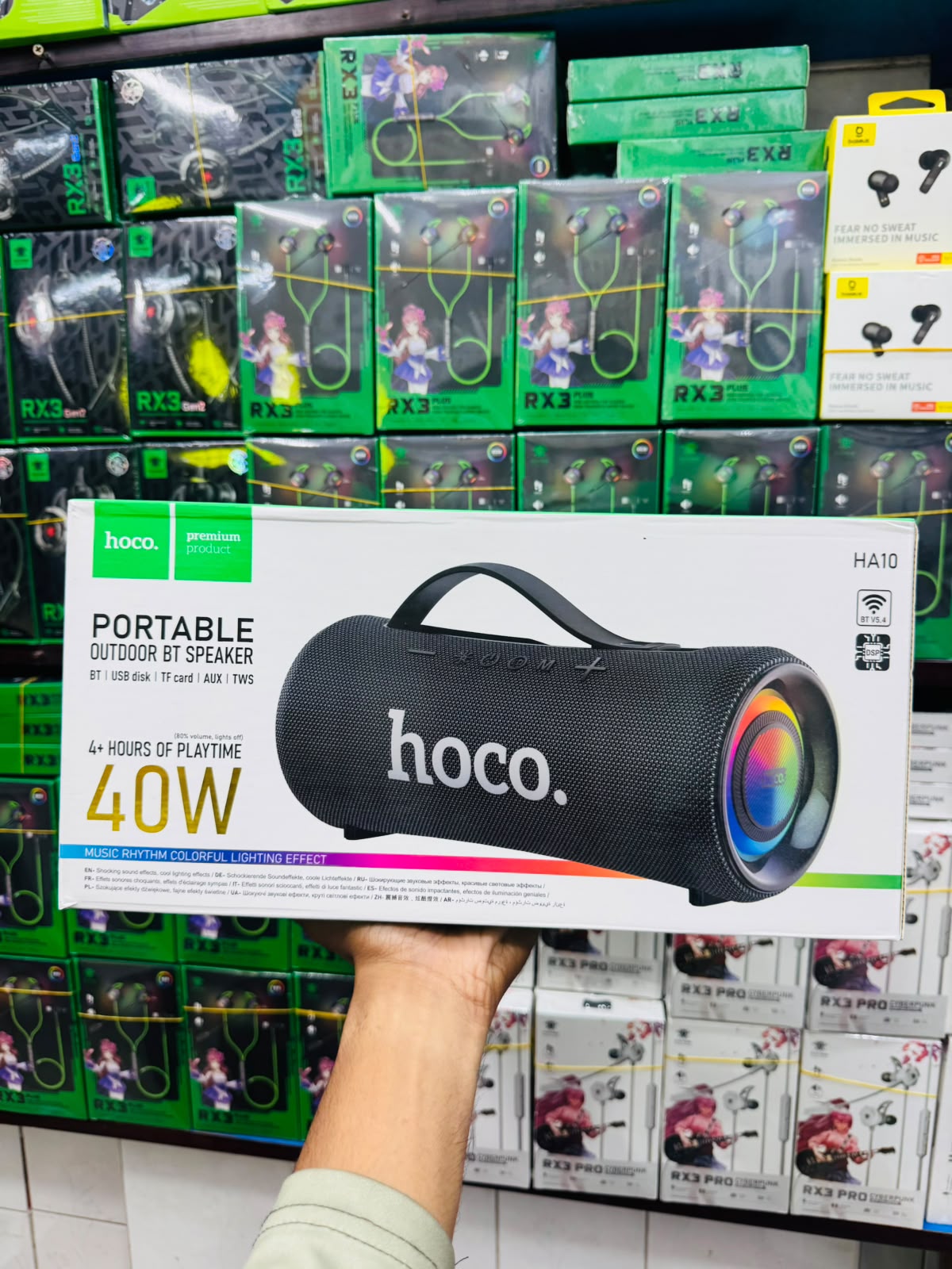 Hoco HA10 40W Portable Outdoor Bluetooth Speaker | TWS | Music Rhythm RGB
