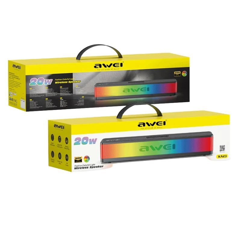 Awei KA23 20W RGB Colorful Light Wireless Soundbar Speaker