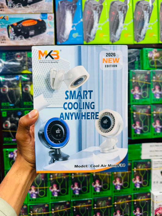 MKB Cool Air Mini F30 Smart Portable Fan – 2026 New Edition