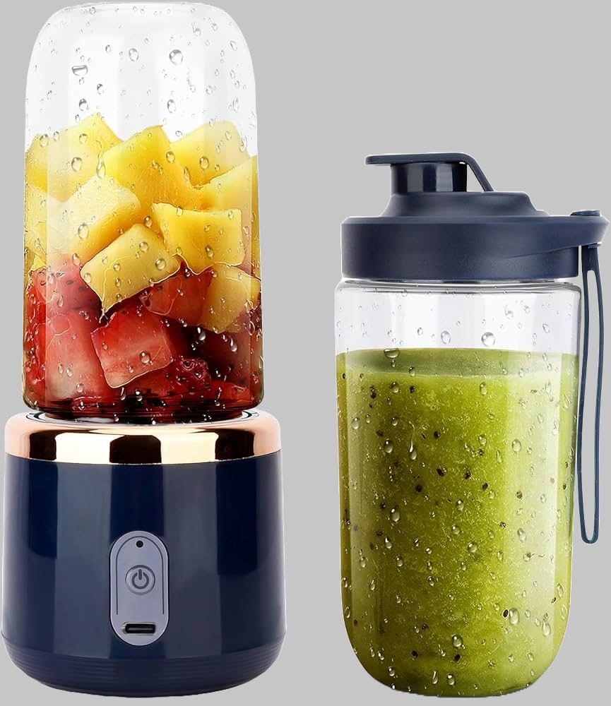 Portable USB Rechargeable Blender – Mini Juicer with Travel Bottle