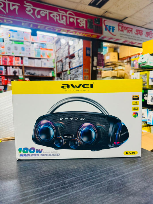 Awei KA39 100W Bluetooth Speaker – RGB Light & Deep Bass