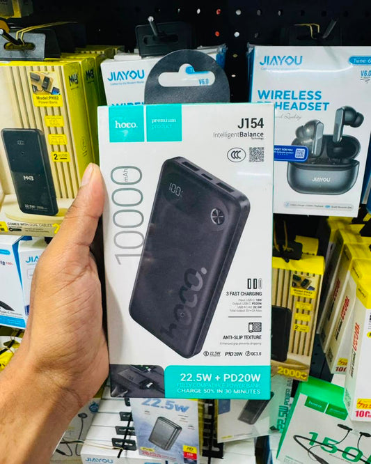 Hoco J154 22.5W + PD20W Power Bank 10000mAh – 3 Fast Charging