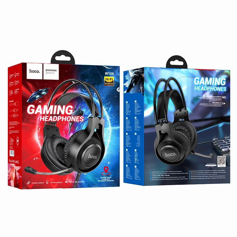 Hoco W106 Hi-Fi Audio Gaming Headphones with HD Microphone