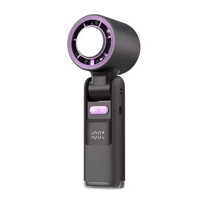 K-801 Rechargeable Handheld Ice Compress Fan with Digital Display & 199 Speed Gears