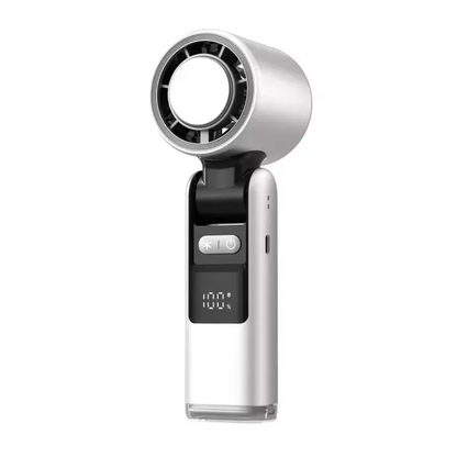 K-801 Rechargeable Handheld Ice Compress Fan with Digital Display & 199 Speed Gears