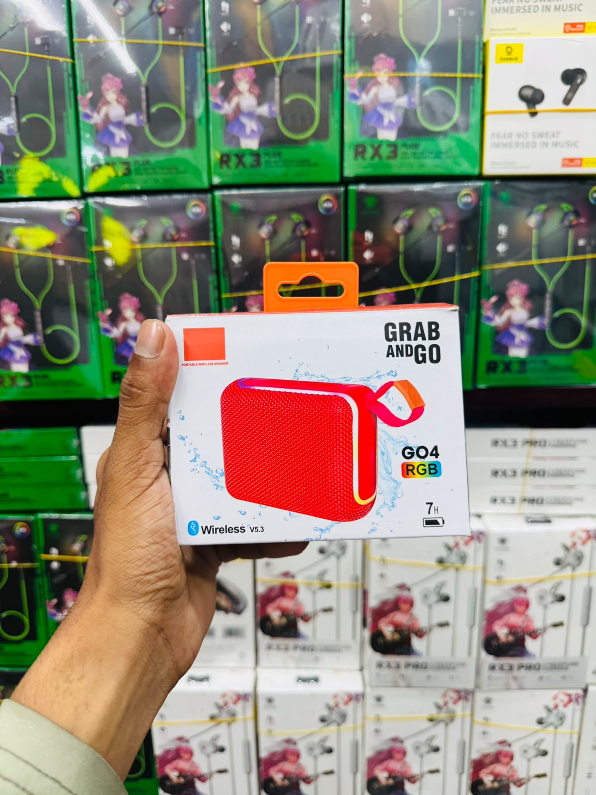 GO4 RGB Grab and Go Portable Wireless Speaker | Bluetooth V5.3 | 7H Battery