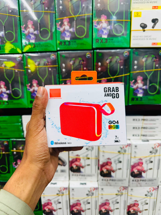 GO4 RGB Grab and Go Portable Wireless Speaker | Bluetooth V5.3 | 7H Battery
