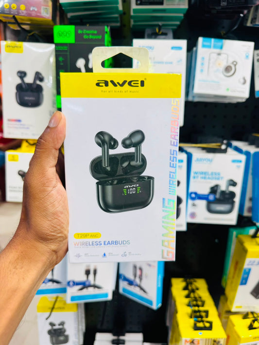 Awei T20P ANC Gaming Wireless Earbuds - LED Display