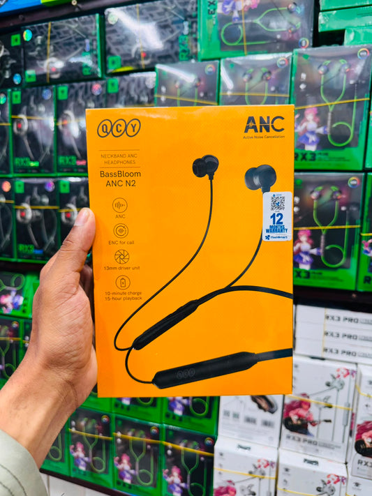QCY BassBloom ANC N2 Neckband Headphones | Active Noise Cancellation