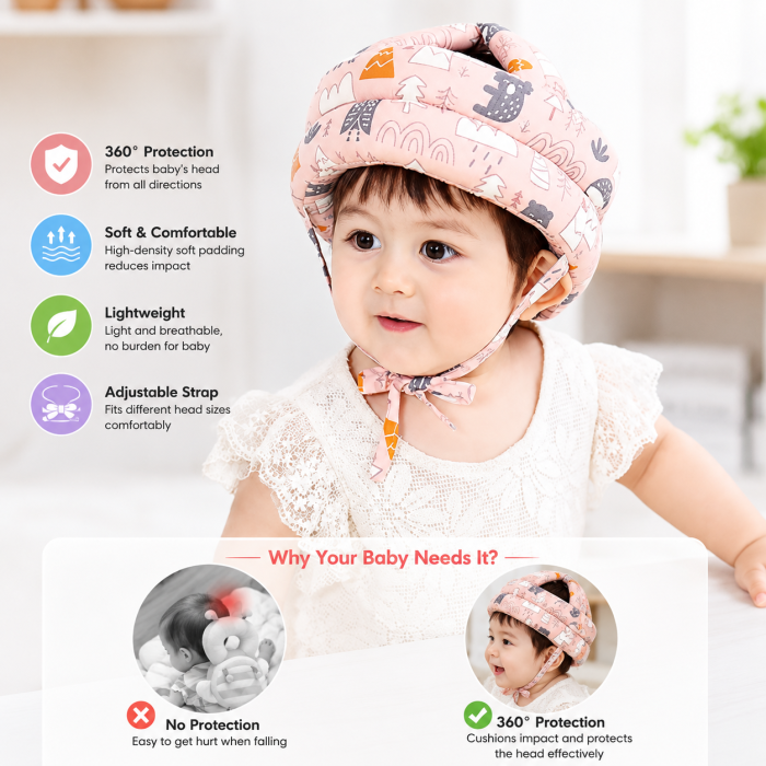 Baby Head Cushion Cap – শিশুর প্যাডেড হেড ক্যাপ